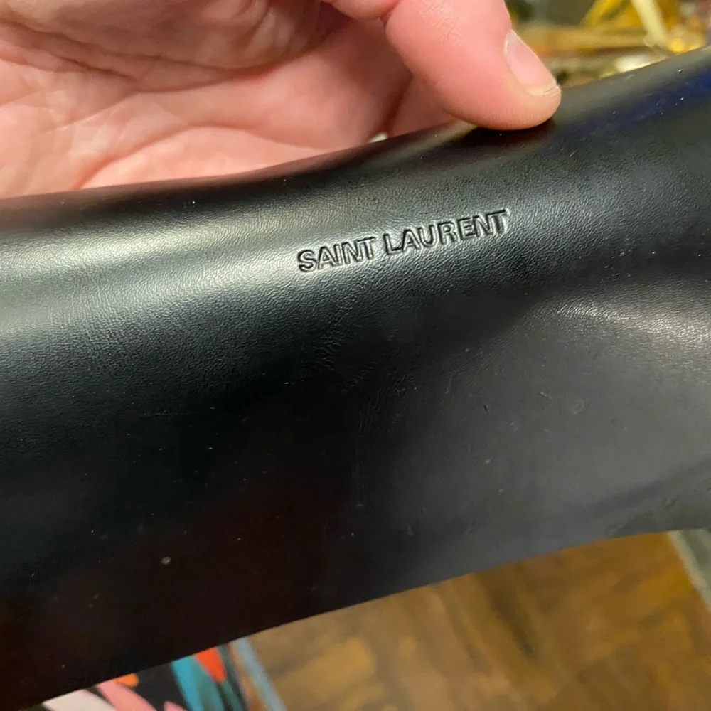 Saint Laurent Eyewear metallic bar sunglasses